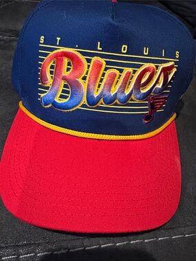 Men’s Snapback Hat - Blue and Red